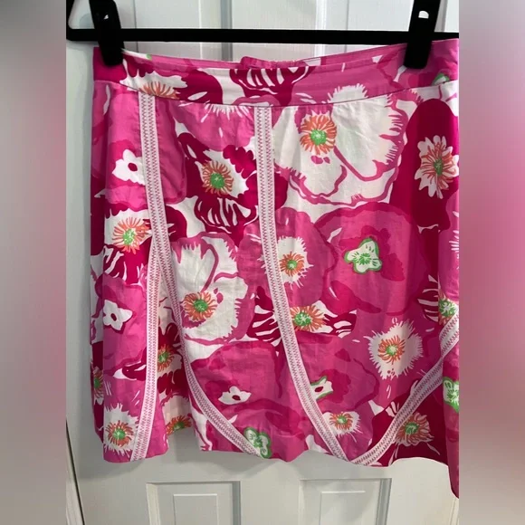Lilly Pulitzer Size 4 A-line skirt. Rich, bright colors. - Picture 5 of 11